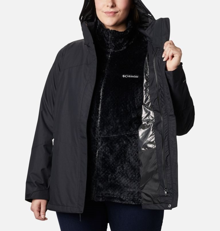 Women's Columbia Bugaboo II Interchange Fleece Jackets Black | Plus Size CA-K485A